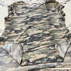 Bobby brook camouflage capped sleeve T-shirt